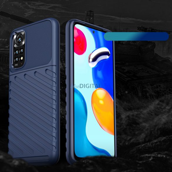 Thunder Husă Flexible Armored Husă Sleeve pentru Xiaomi Redmi Note 11 Pro 5G / 11 Pro albastru