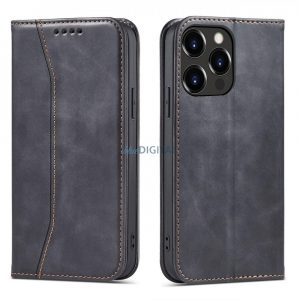 Magnet Fancy husă husă pentru iPhone 13 Pro Pouch Wallet Card Holder Negru