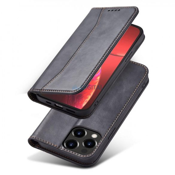 Magnet Fancy husă husă pentru iPhone 13 Pro Pouch Wallet Card Holder Negru