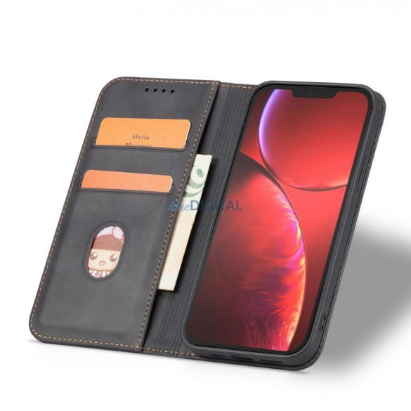 Magnet Fancy husă husă pentru iPhone 13 Pro Pouch Wallet Card Holder Negru