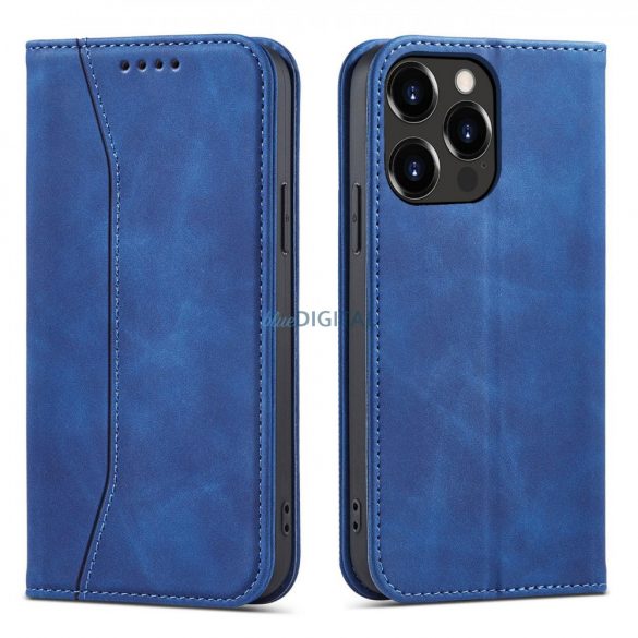 Husă Magnet Fancy Case pentru iPhone 13 Pro Husă pentru card Portofel Suport pentru carduri Albastru