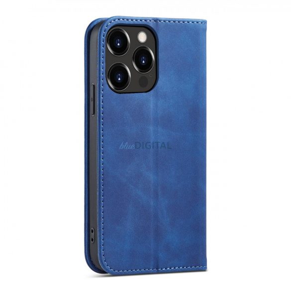 Husă Magnet Fancy Case pentru iPhone 13 Pro Husă pentru card Portofel Suport pentru carduri Albastru