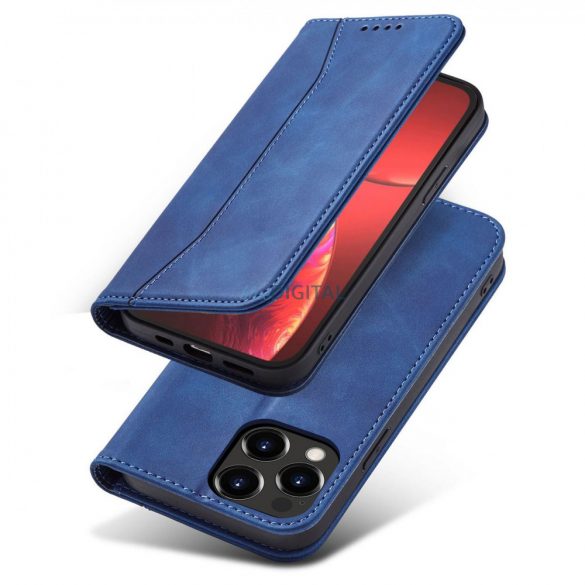 Husă Magnet Fancy Case pentru iPhone 13 Pro Husă pentru card Portofel Suport pentru carduri Albastru