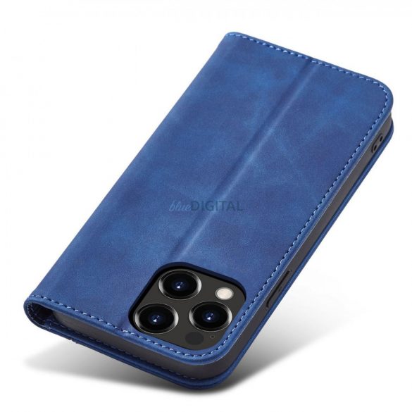 Husă Magnet Fancy Case pentru iPhone 13 Pro Husă pentru card Portofel Suport pentru carduri Albastru