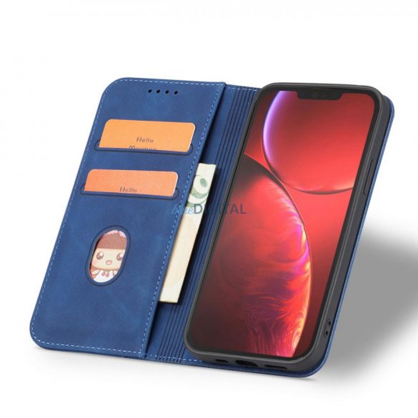 Husă Magnet Fancy Case pentru iPhone 13 Pro Husă pentru card Portofel Suport pentru carduri Albastru