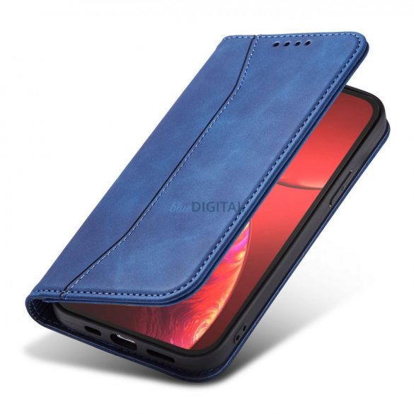 Husă Magnet Fancy Case pentru iPhone 13 Pro Max Husă pentru card Portofel Suport pentru card Albastru