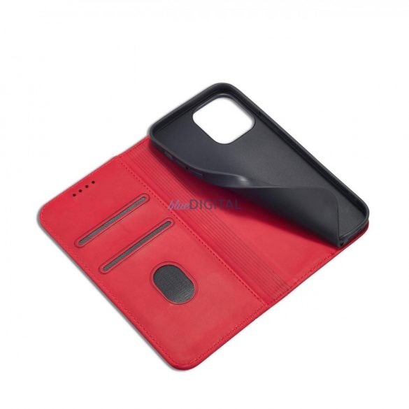 Husă Magnet Fancy Case pentru iPhone 13 Pro Max Husă Portofel Suport card Roșu