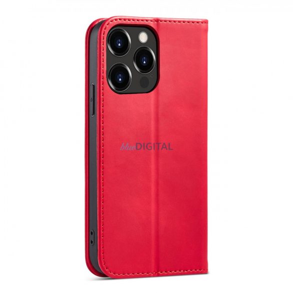 Husă Magnet Fancy Case pentru iPhone 13 Pro Max Husă Portofel Suport card Roșu