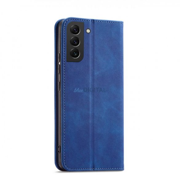 Husă Magnet Fancy Case pentru Samsung Galaxy S22 + (S22 Plus) Husă Portofel Suport card Albastru