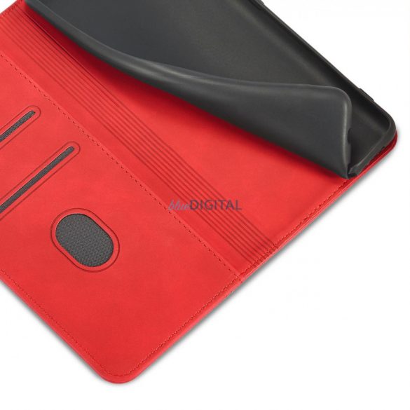 Husă Magnet Fancy Case pentru Samsung Galaxy S22 + (S22 Plus) Husă Portofel Suport card Roșu