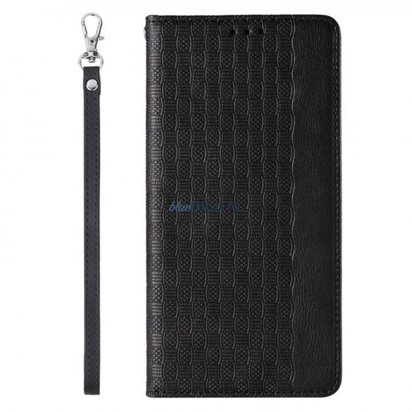 Magnet curea husă pentru iPhone 13 Pouch Wallet + Mini Lanyard Pandantiv negru