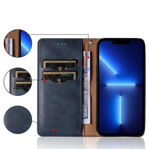 Magnet curea husă husă pentru Xiaomi Redmi Note 11 Pro Pouch Wallet + Mini Lanyard pandantiv albastru