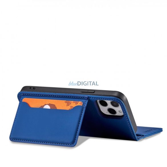 Magnet Card Husă pentru iPhone 12 Husă card portofel card stand albastru