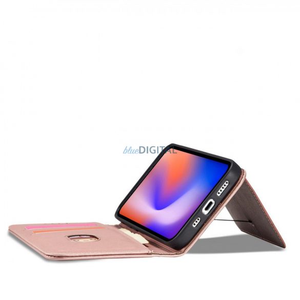 Husă pentru carduri cu magnet pentru iPhone 12 Pro Husă Portofel pentru card Suport card Roz