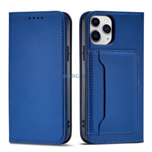 Magnet Card Husă pentru iPhone 12 Pro Max Pouch Card Wallet Card Holder Albastru