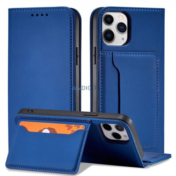 Magnet Card Husă pentru iPhone 12 Pro Max Pouch Card Wallet Card Holder Albastru