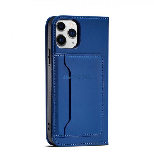 Magnet Card Husă pentru iPhone 12 Pro Max Pouch Card Wallet Card Holder Albastru