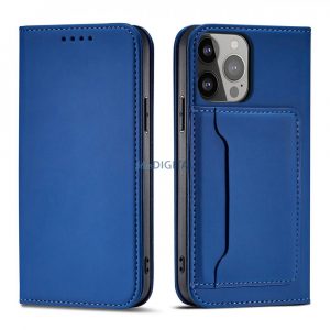 Magnet Card Husă pentru iPhone 13 Pro Max Pouch Card Wallet Card Holder Albastru