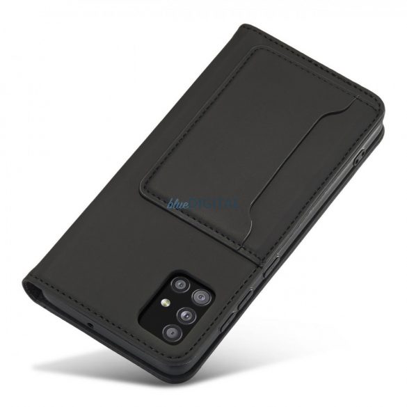 Husă magnetică pentru Samsung Galaxy A12 5G Pouch Wallet Card Holder Negru