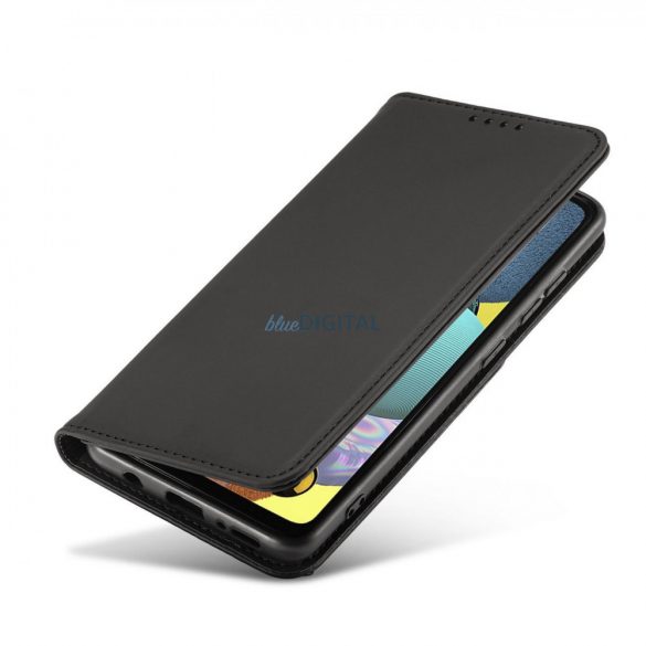 Husă magnetică pentru Samsung Galaxy A12 5G Pouch Wallet Card Holder Negru