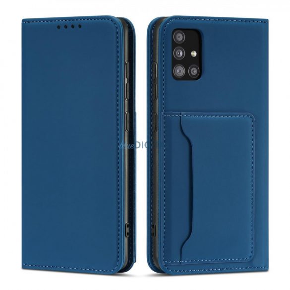 Husa Magnet Card Case Pentru Samsung Galaxy A12 5G Husa Portofel Suport card Albastru