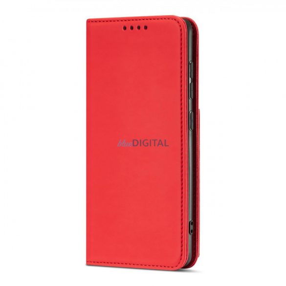 Husă magnetică pentru Samsung Galaxy A12 5G Pouch Wallet Card Holder Roșu