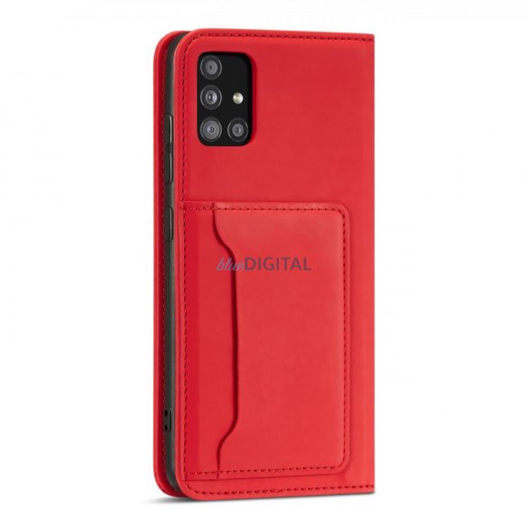 Husă pentru card Magnet pentru Samsung Galaxy A13 5G Husă Portofel Suport card Roșu