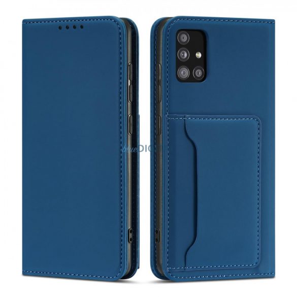 Magnet Card husăul pentru Xiaomi Redmi Note 11 Pro Pouch Card Wallet Card Holder Albastru