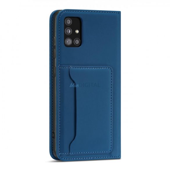 Magnet Card husăul pentru Xiaomi Redmi Note 11 Pro Pouch Card Wallet Card Holder Albastru