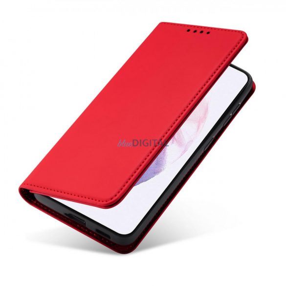 Husă magnetică pentru Samsung Galaxy S22 + (S22 Plus) Pouch Wallet Card Holder Roșu