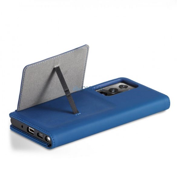 Husa Magnet Card Case pentru Samsung Galaxy S22 Ultra Cover Card Wallet Suport card Albastru