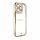 Husa Fashion pentru iPhone 12 Pro Gold Frame Gel Husa Alba