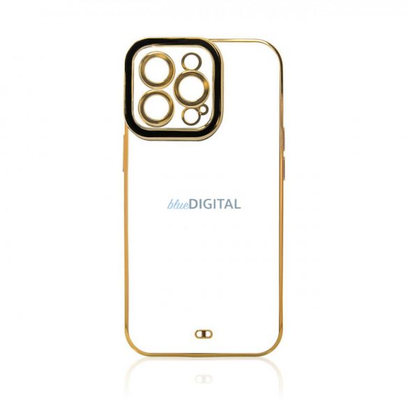 Husă Fashion Case pentru Samsung Galaxy A12 5G Gold Frame Gel Husă Neagră