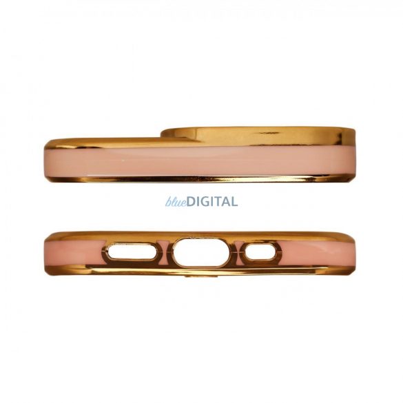 Husă Fashion Case pentru Samsung Galaxy A12 5G Gold Frame Gel Cover Gold