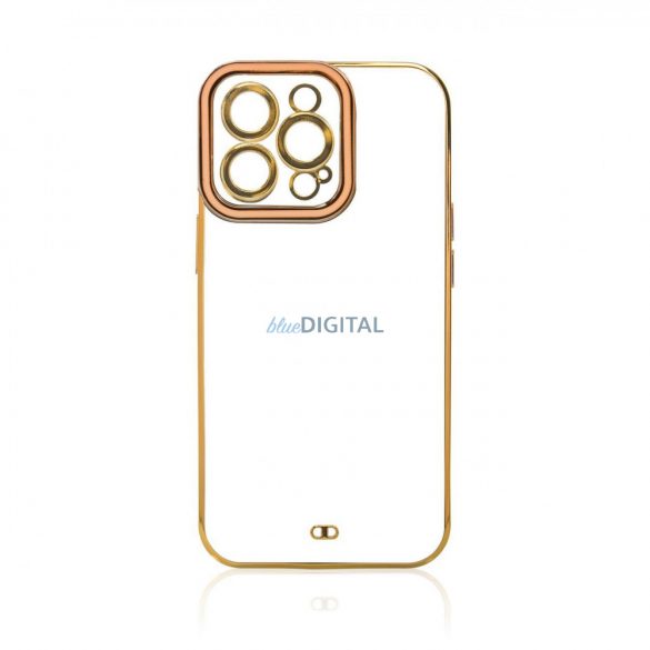 Husă Fashion Case pentru Samsung Galaxy A12 5G Gold Frame Gel Cover Gold