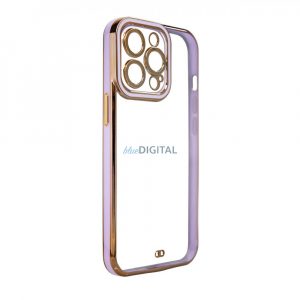 Fashion Husă Husă pentru Samsung Galaxy A13 5G Gold Frame Gel Husă violet