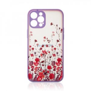 Husă de design pentru iPhone 12 Pro violet floral