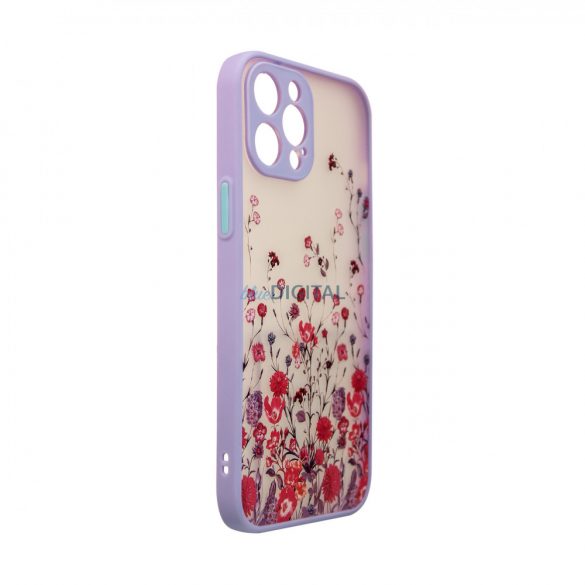 Husa de design pentru iPhone 13 Pro Max floral violet