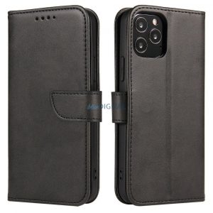 Husa Magnet Husa husa eleganta cu clapa si functie de suport pentru Motorola Moto E32 neagra