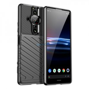 Husă blindată flexibilă Thunder Husă pentru Sony Xperia Pro-I negru