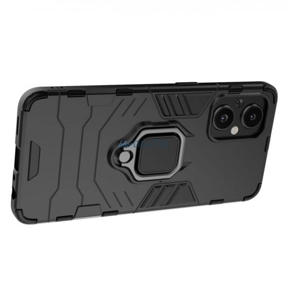 Husa husa hibrida Ring Armor rezistenta + suport magnetic pentru OnePlus Nord N20 5G negru