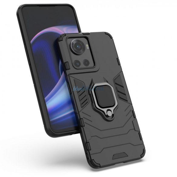 Ring Armor husă hibrid blindat Husă + suport magnetic pentru OnePlus Ace negru