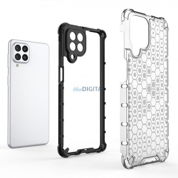 Honeycomb husă Husă blindat cu un cadru de gel pentru Samsung Galaxy M53 5G transparent