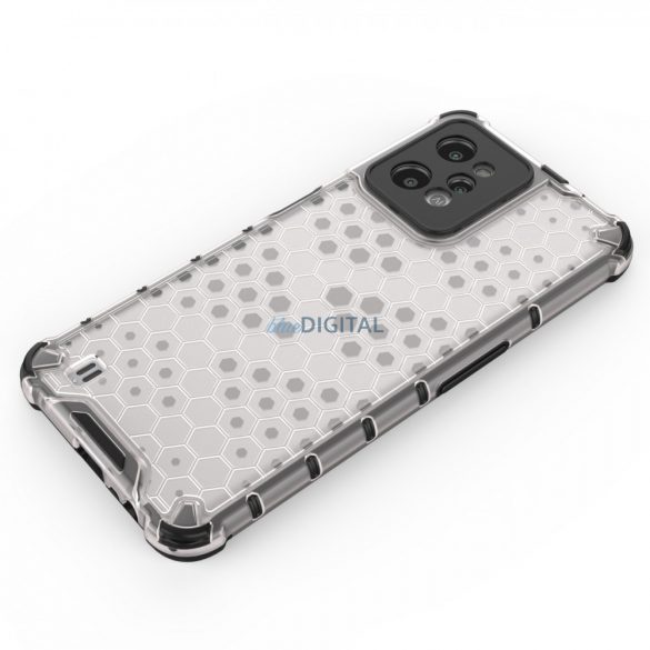 Husă Honeycomb Husă blindat cu un cadru de gel Realme C31 transparent