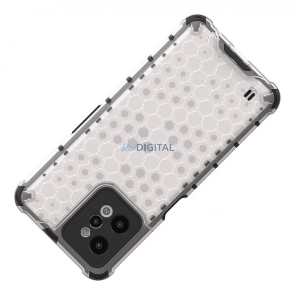 Husă Honeycomb Husă blindat cu un cadru de gel Realme C31 transparent