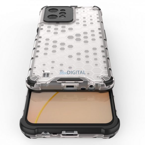 Husă Honeycomb Husă blindat cu un cadru de gel Realme C31 transparent