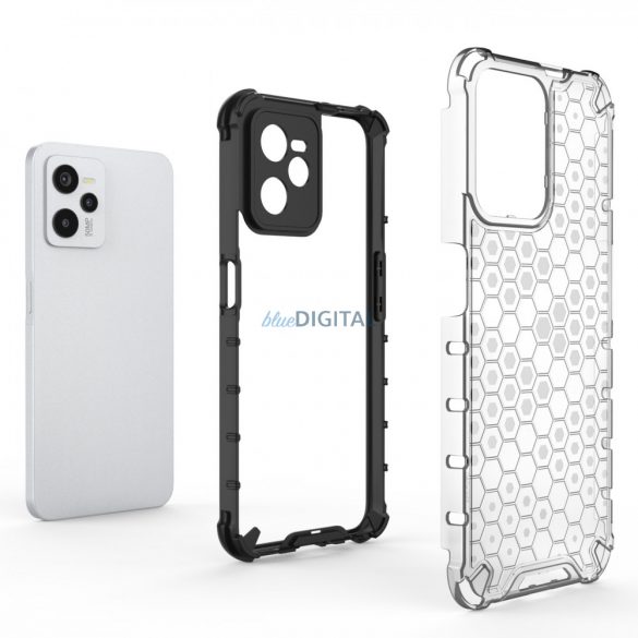 Husă Honeycomb Husă blindat cu o ramă de gel Realme C35 transparent