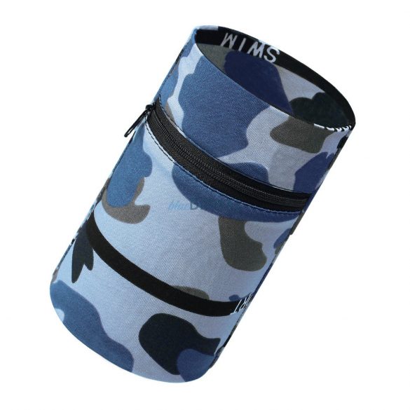 Bandera din material textil pe brat pentru fitness alergare, albastru camo