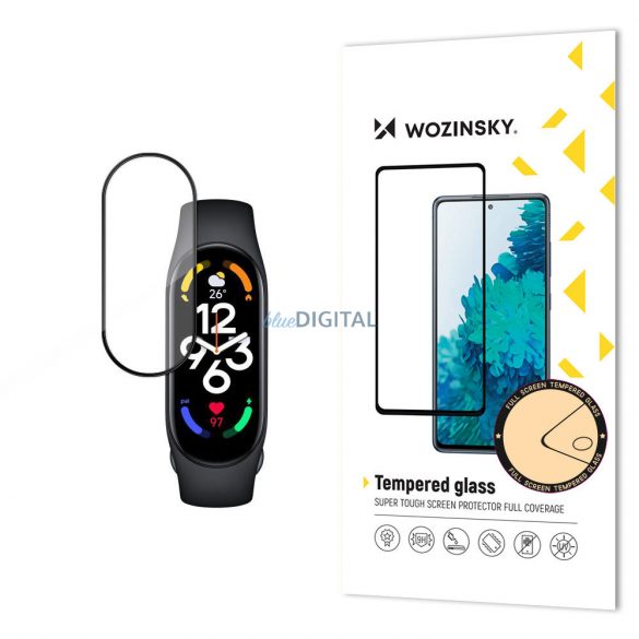 Wozinsky Full Glue Xiaomi Mi Band 7 negru Folie securizată