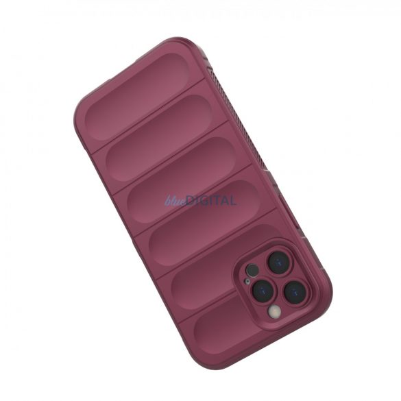 Husa Magic Shield Case pentru iPhone 12 Pro carcasa elastica blindata in visiniu